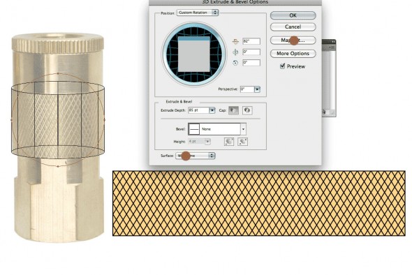 Wrapping Patterns Around Cylinders