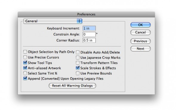Illustrator Preferences